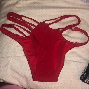 Brand new strappy red bikini bottoms !